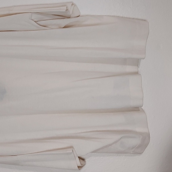 NEW Neiman Marcus Cashmere Sweater Oversized V-Neck White Cream L-XL - Picture 6 of 16